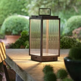 Handtag Glas Lykta Utomhus LED Golvlampa